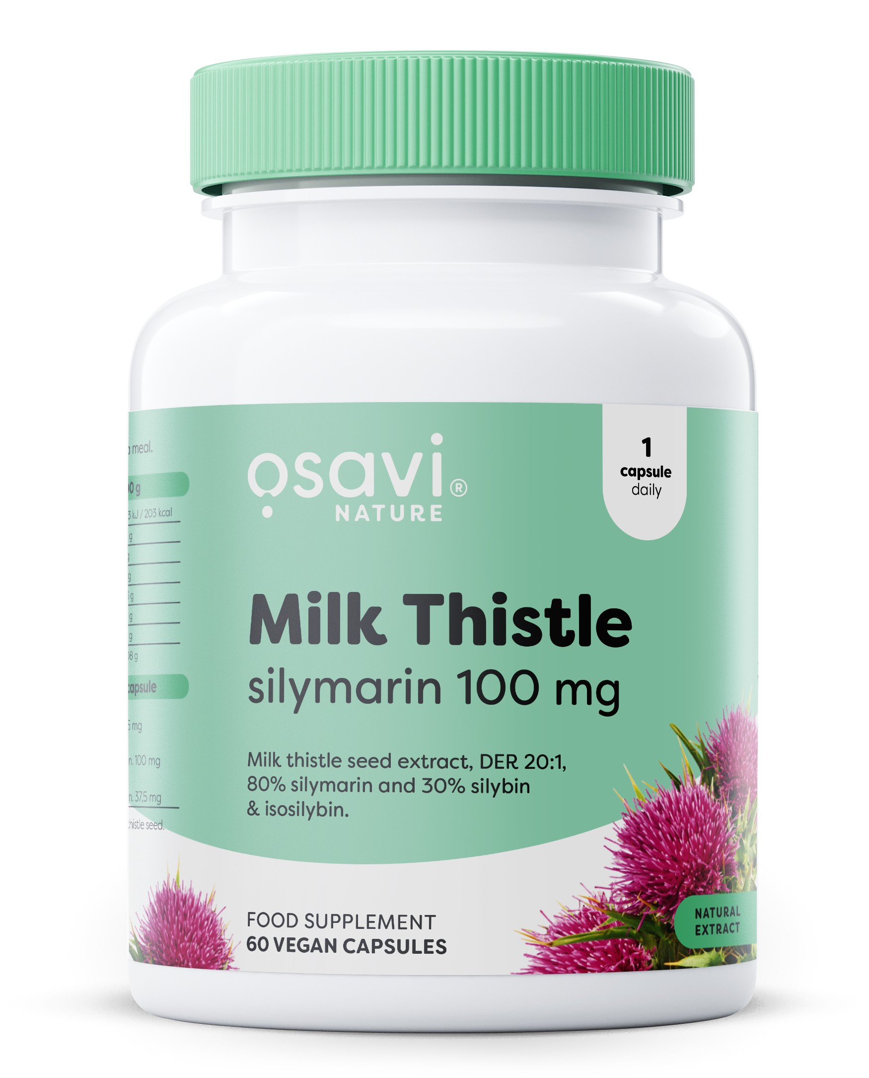 Milk Thistle, Silymarin 100mg - 60 vegan caps