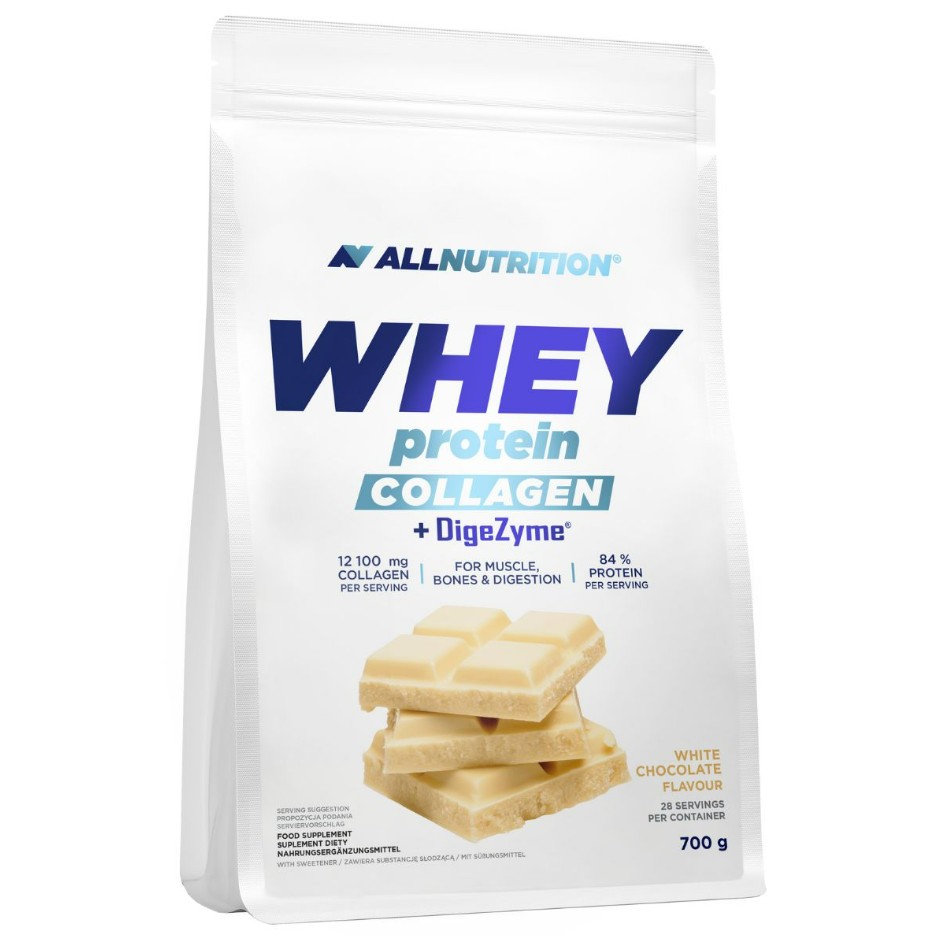 Whey Protein Collagen + DigeZyme, White Chocolate - 700g