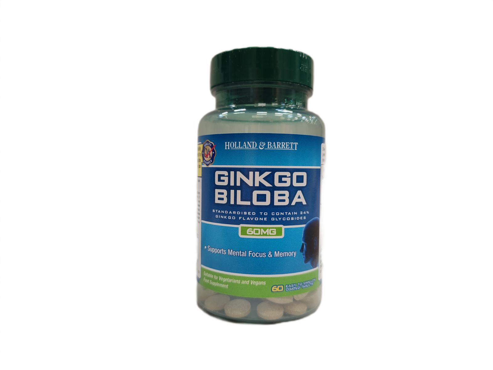 Ginkgo Biloba, 60mg - 60 tabs