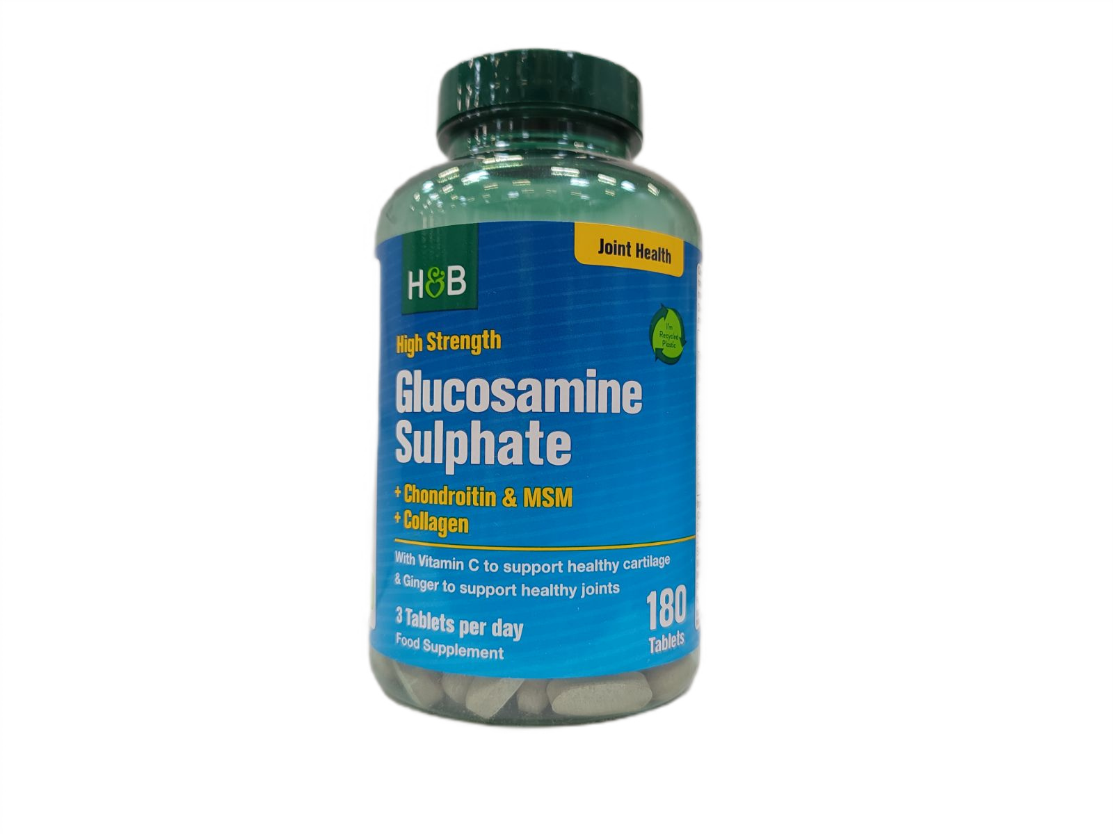 High Strength Glucosamine Sulphate + Chondroitin & MSM + Collagen - 180 tabs