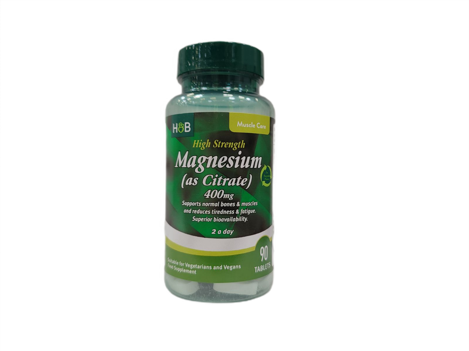 High Strength Magnesium (as Citrate), 400mg - 90 tablets