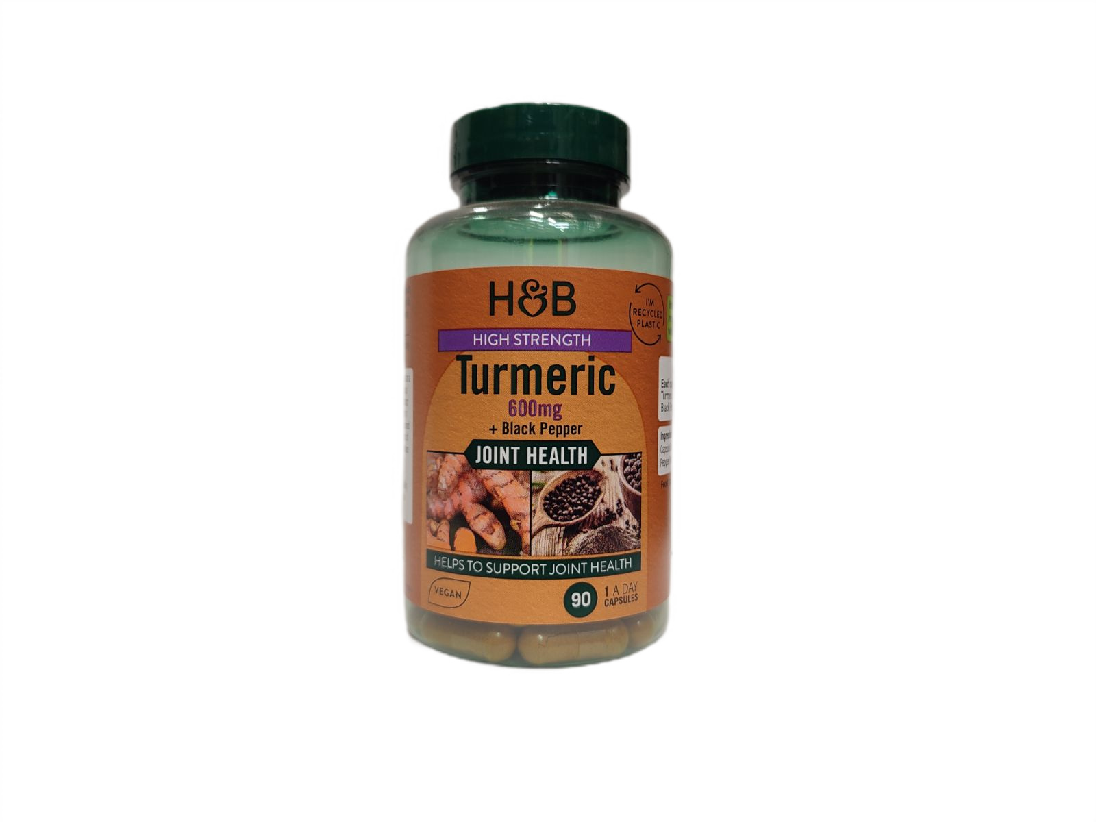 High Strength Turmeric with Black Pepper, 600mg - 90 caps