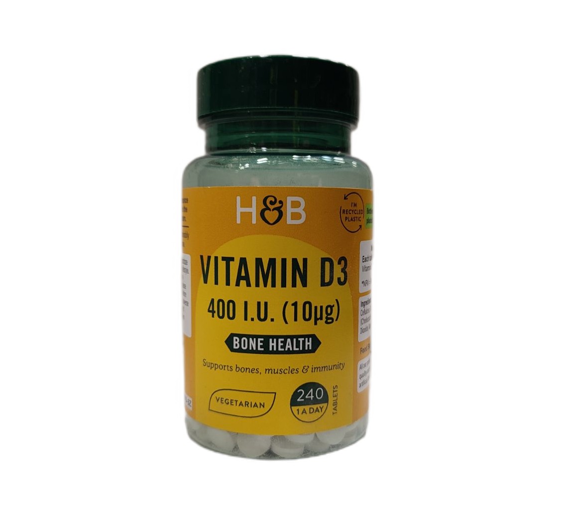Vitamin D3, 10mcg - 240 tablets