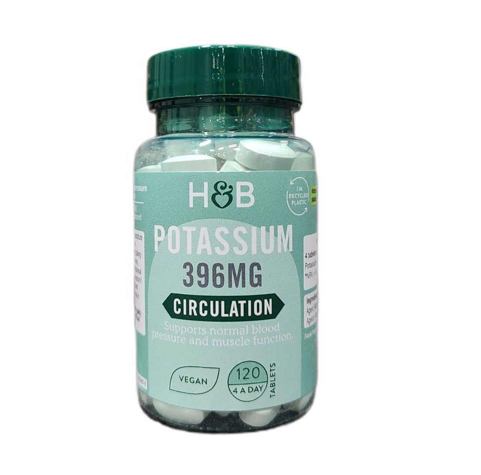 Potassium, 396mg - 120 vegan tabs