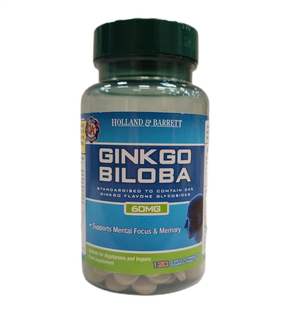 Ginkgo Biloba, 60mg - 120 tabs
