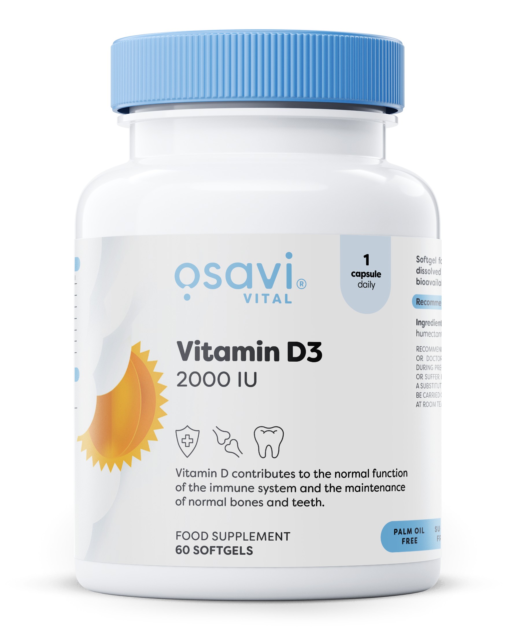 Vitamin D3, 2000IU - 60 softgels