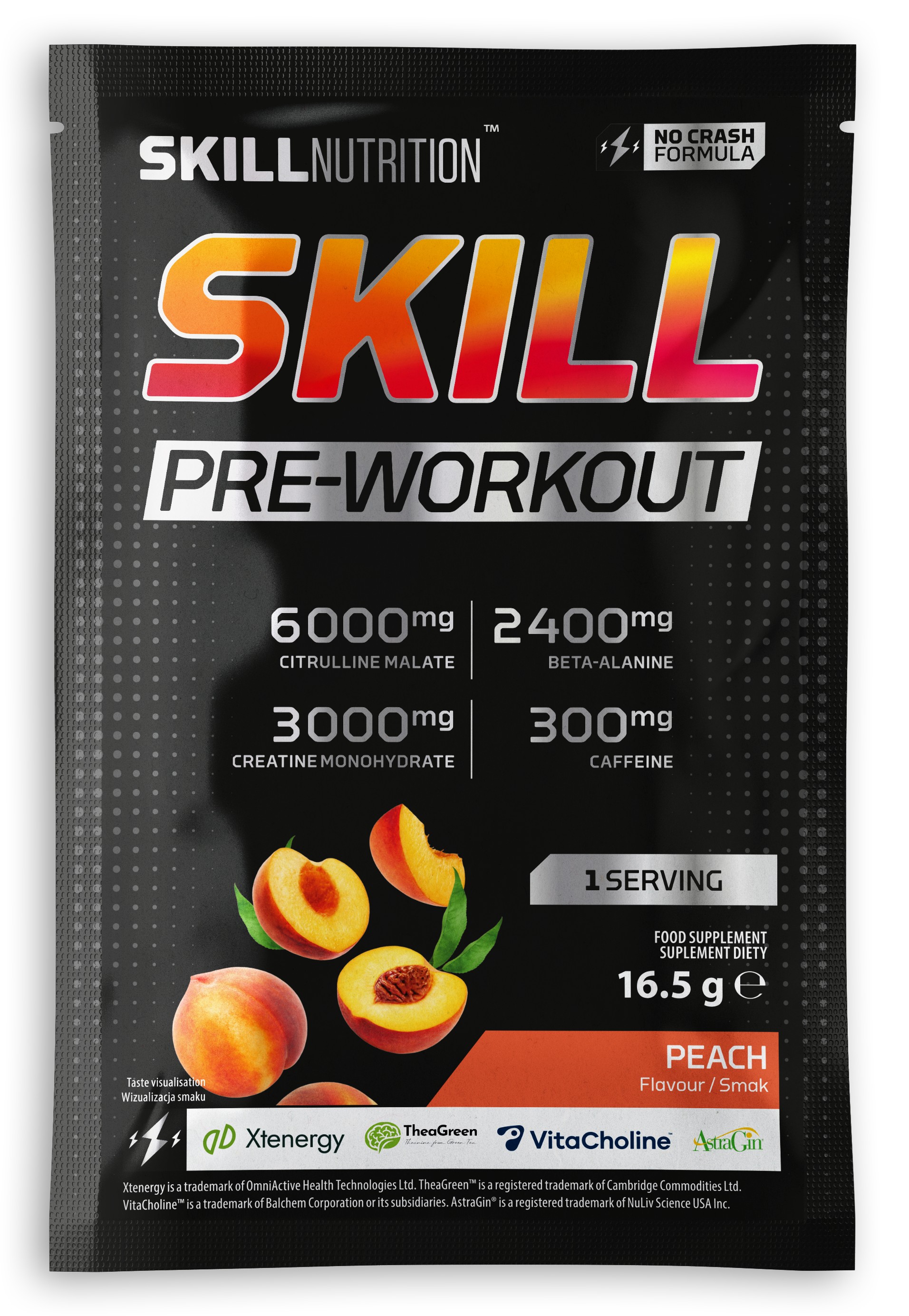 Skill Pre-Workout, Peach - 16.5g (1 serving)