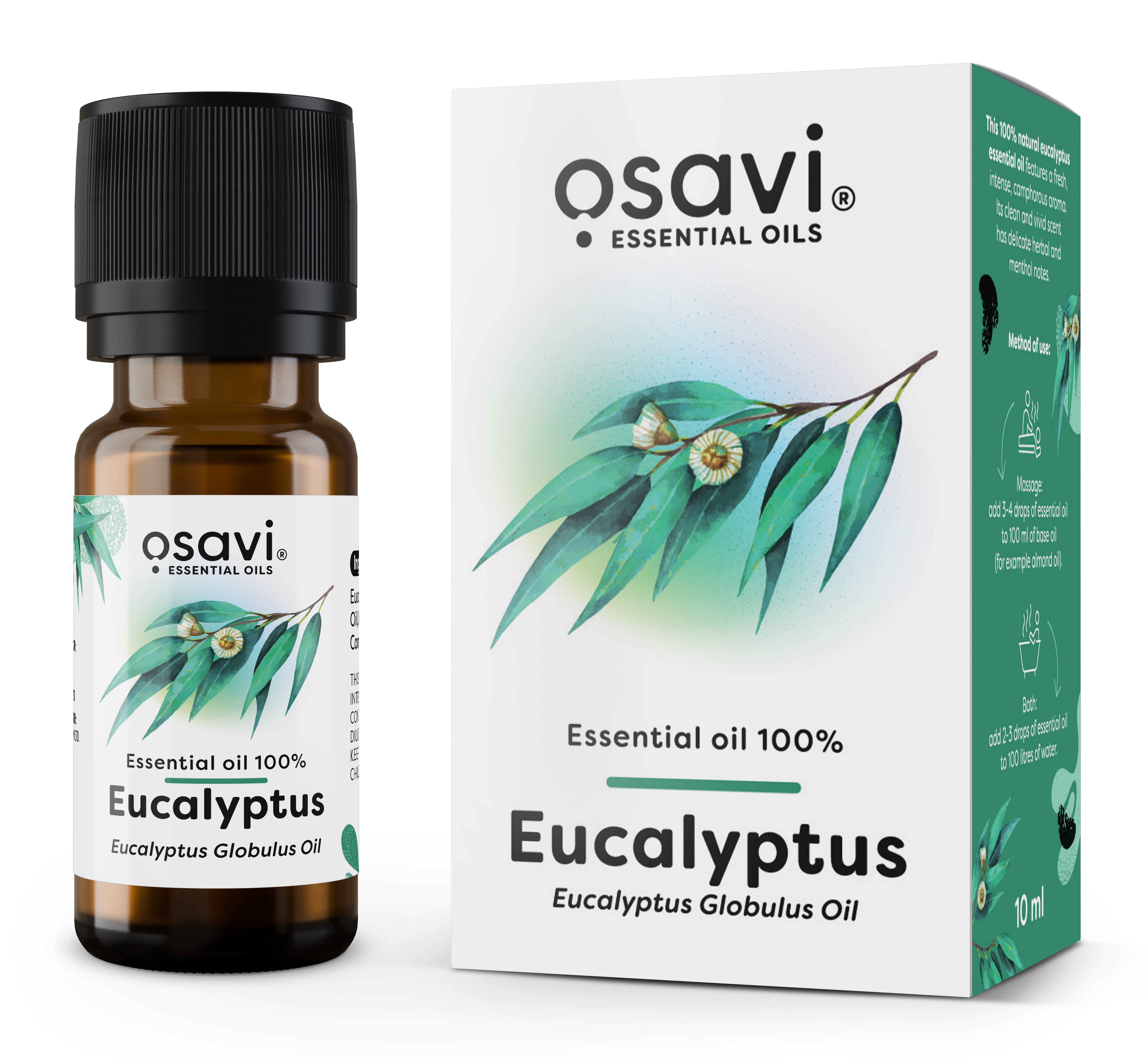 Essential Oil 100%,  Eucalyptus - 10 ml.