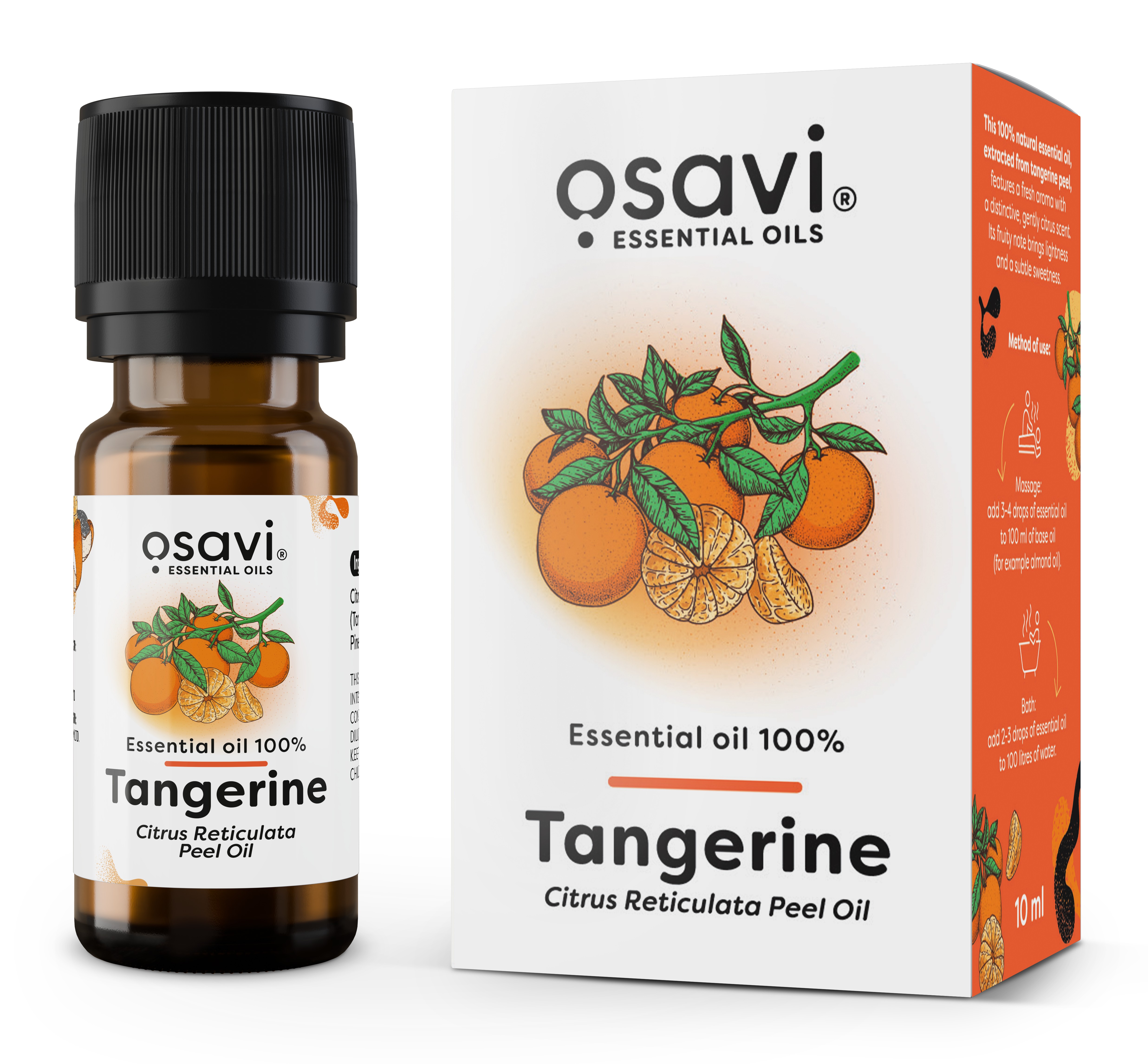 Essential Oil 100%, Tangerine - 10 ml.