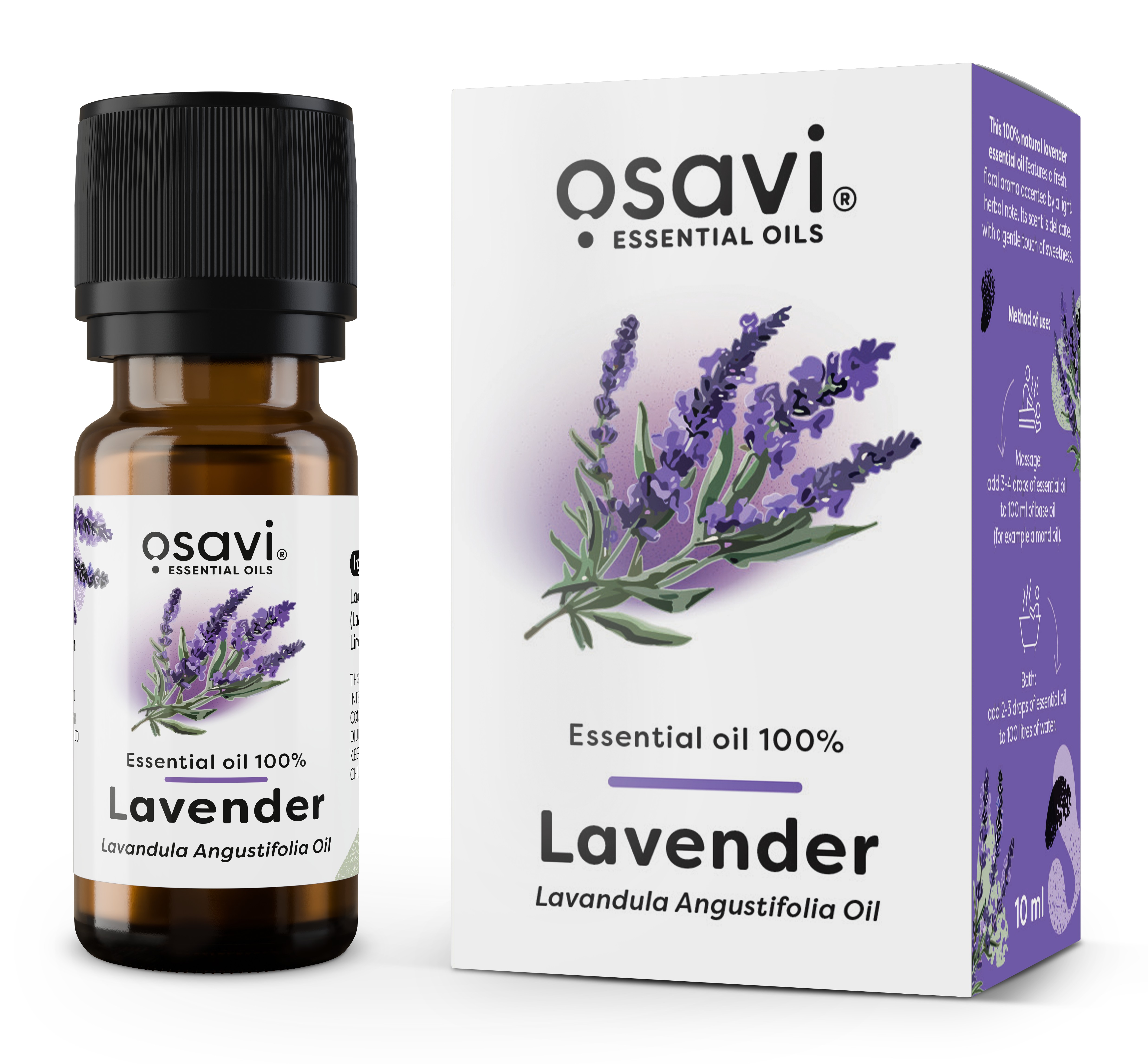 Essential Oil 100%, Lavender - 10 ml.