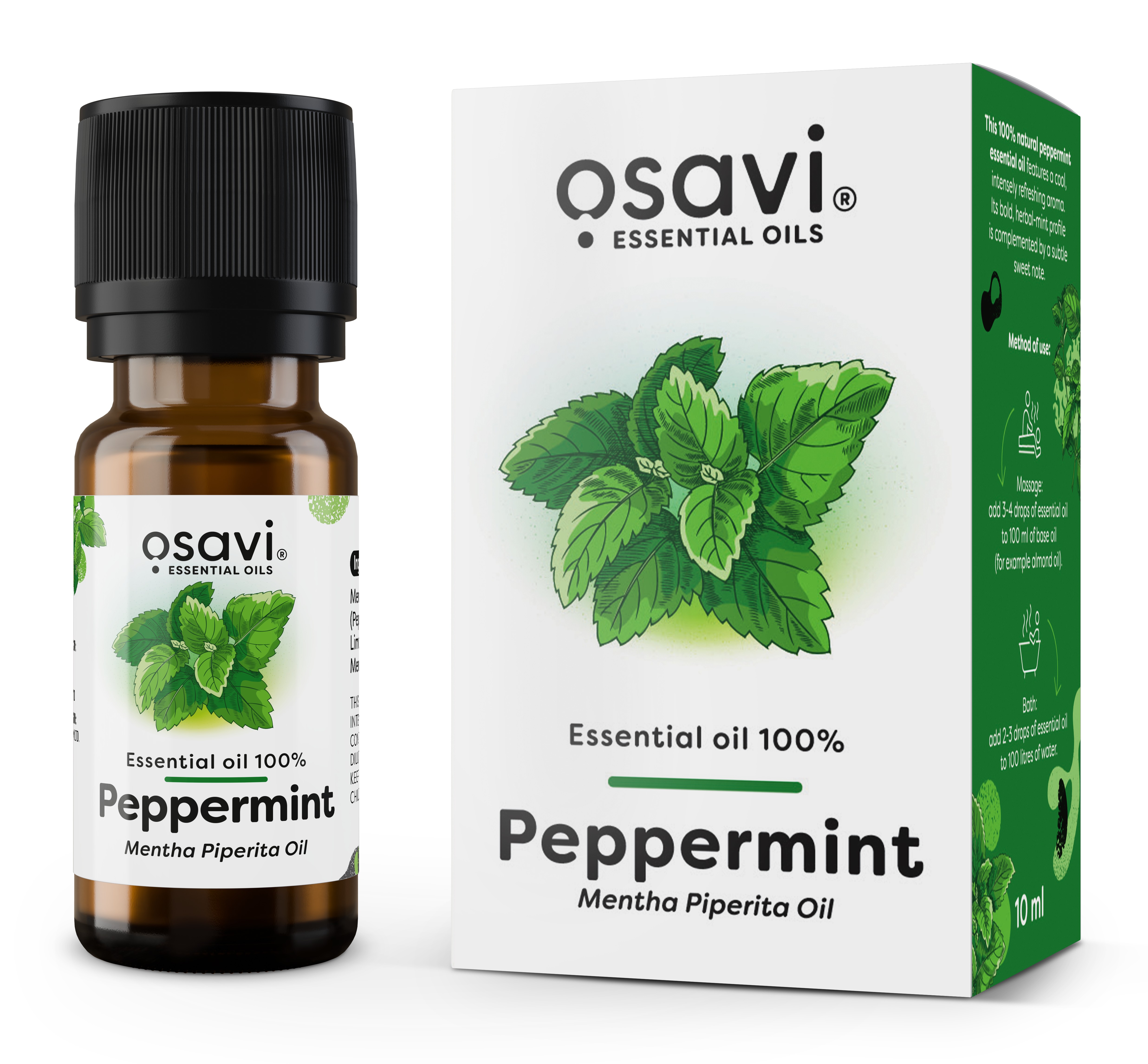 Essential Oil 100%, Peppermint - 10 ml.