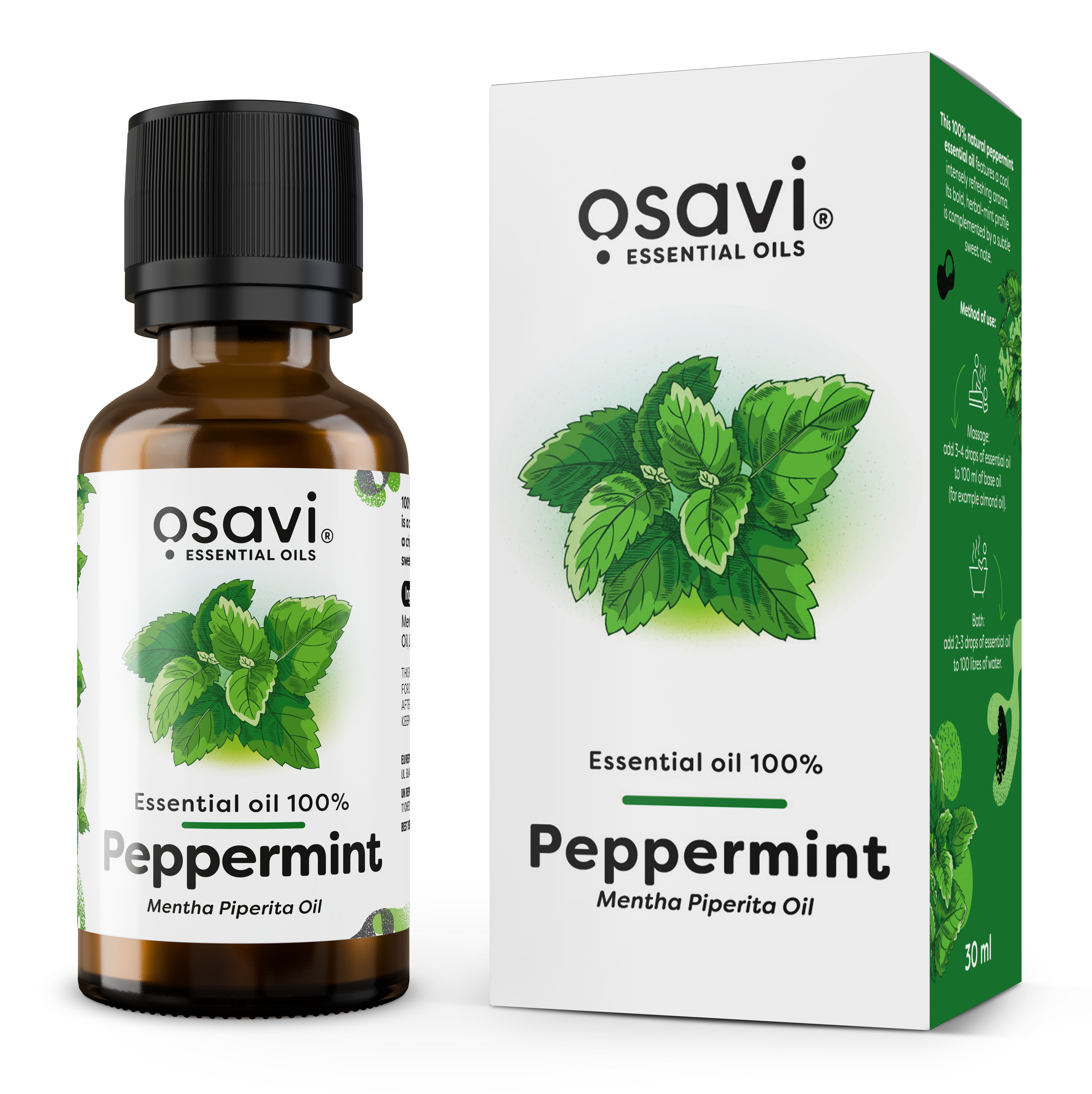 Essential Oil 100%, Peppermint - 30 ml.
