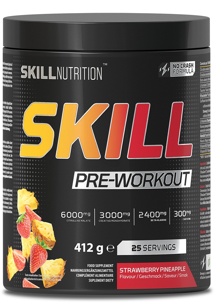 Skill Pre-Workout, Strawberry Pineapple - 412g