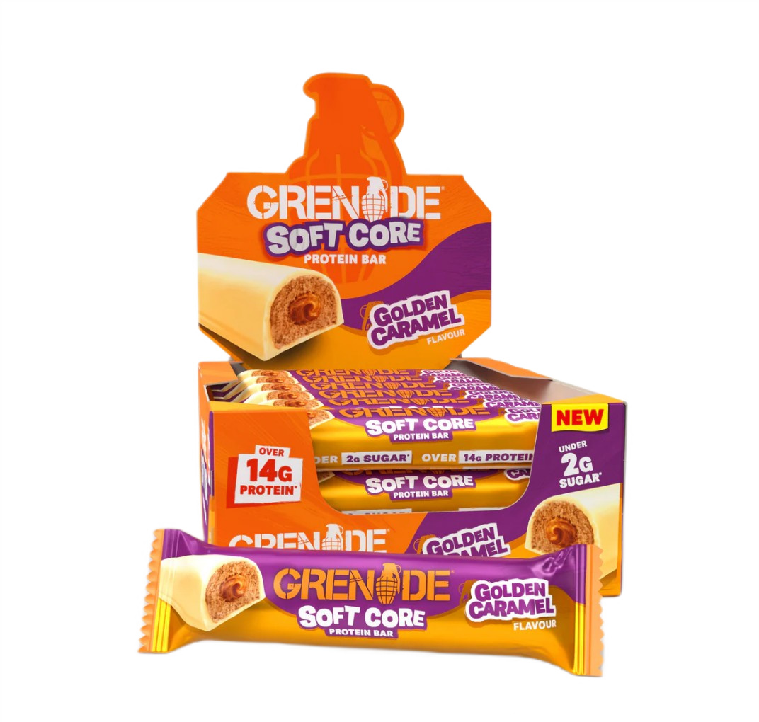 Soft Core Protein Bars, Golden Caramel - 12 x 50g