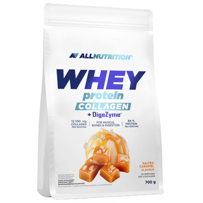 Whey Protein Collagen + DigeZyme, Salted Caramel - 700g